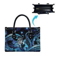 Maori Romantic Valentine Leather Bag The Hongi Kiss Blue Galaxy DT05 - Polynesian Pride