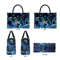 Maori Romantic Valentine Leather Bag The Hongi Kiss Blue Galaxy DT05 - Polynesian Pride