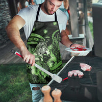 Maori Romantic Valentine Apron The Hongi Kiss Green Galaxy