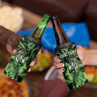 Personalised Maori Romantic Valentine 4 in 1 Can Cooler Tumbler The Hongi Kiss Green Galaxy DT05 - Polynesian Pride