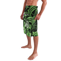 Personalised Maori Romantic Valentine Lavalava The Hongi Kiss Green Galaxy DT05 - Polynesian Pride