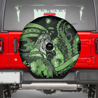 Maori Romantic Valentine Spare Tire Cover The Hongi Kiss Green Galaxy DT05 - Polynesian Pride