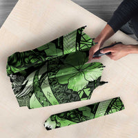 Maori Romantic Valentine Umbrella The Hongi Kiss Green Galaxy