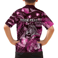 Personalised Maori Romantic Valentine Hawaiian Shirt The Hongi Kiss Pink Galaxy DT05 - Polynesian Pride