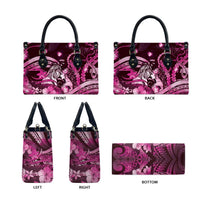 Maori Romantic Valentine Leather Bag The Hongi Kiss Pink Galaxy