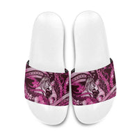 Maori Romantic Valentine Slide Sandals The Hongi Kiss Pink Galaxy DT05 Pink - Polynesian Pride