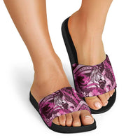 Maori Romantic Valentine Slide Sandals The Hongi Kiss Pink Galaxy DT05 - Polynesian Pride