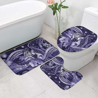 Maori Romantic Valentine Bathroom Set The Hongi Kiss Purple Galaxy DT05 - Polynesian Pride