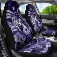 Maori Romantic Valentine Car Seat Cover The Hongi Kiss Purple Galaxy DT05 - Polynesian Pride