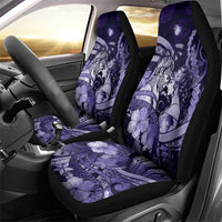 Maori Romantic Valentine Car Seat Cover The Hongi Kiss Purple Galaxy DT05 - Polynesian Pride