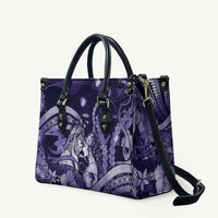 Maori Romantic Valentine Leather Bag The Hongi Kiss Purple Galaxy DT05 Purple - Polynesian Pride
