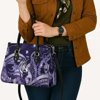 Maori Romantic Valentine Leather Bag The Hongi Kiss Purple Galaxy DT05 - Polynesian Pride