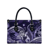 Maori Romantic Valentine Leather Bag The Hongi Kiss Purple Galaxy DT05 - Polynesian Pride