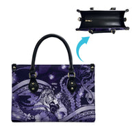 Maori Romantic Valentine Leather Bag The Hongi Kiss Purple Galaxy DT05 - Polynesian Pride