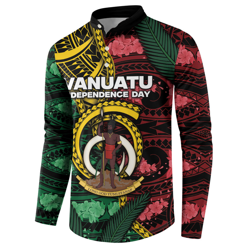 Personalised Vanuatu Independence Day Button Sweatshirt Boar Tusk Warrior Tribal Floral Patterns DT05 - Polynesian Pride