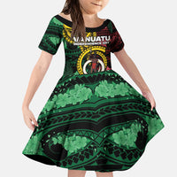 Personalised Vanuatu Independence Day Family Matching Mermaid Dress and Hawaiian Shirt Boar Tusk Warrior Tribal Floral Patterns