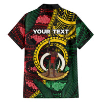 Personalised Vanuatu Independence Day Family Matching Off Shoulder Maxi Dress and Hawaiian Shirt Boar Tusk Warrior Tribal Floral Patterns