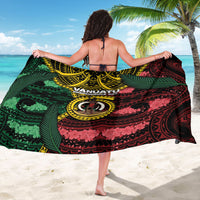 Vanuatu Independence Day Sarong Boar Tusk Warrior Tribal Floral Patterns