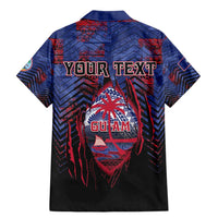 Personalised Guam Family Matching Mermaid Dress and Hawaiian Shirt Chamorro Seal Tribal Scratch Design DT05 - Polynesian Pride