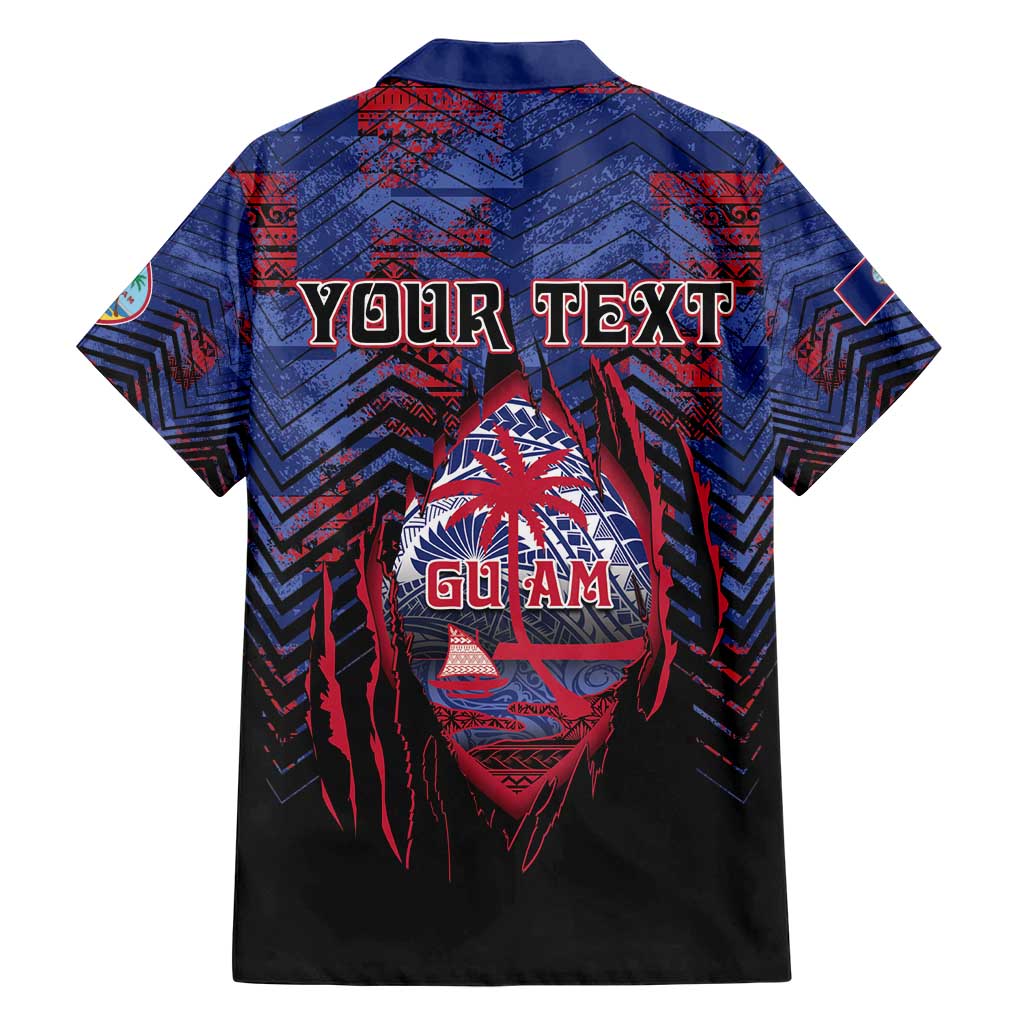 Personalised Guam Hawaiian Shirt Chamorro Seal Tribal Scratch Design DT05 - Polynesian Pride