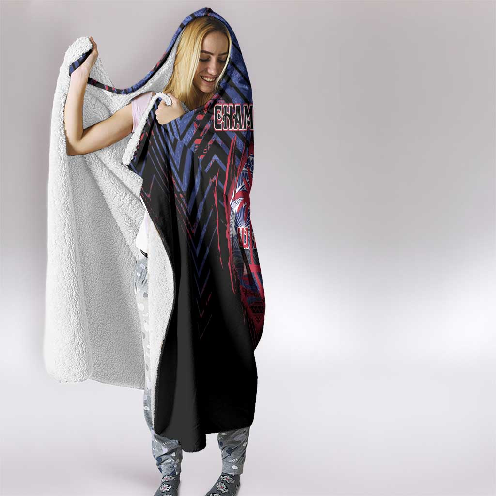 Guam Hooded Blanket Chamorro Seal Tribal Scratch Design - Polynesian Pride