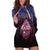 Personalised Guam Hoodie Dress Chamorro Seal Tribal Scratch Design - Polynesian Pride
