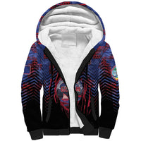 Personalised Guam Sherpa Hoodie Chamorro Seal Tribal Scratch Design - Polynesian Pride