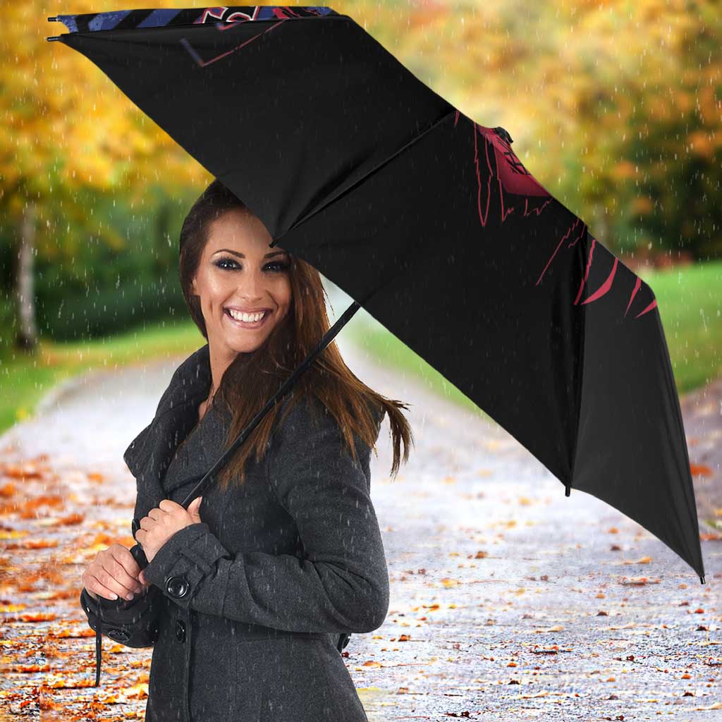 Guam Umbrella Chamorro Seal Tribal Scratch Design - Polynesian Pride