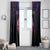 Guam Window Curtain Chamorro Seal Tribal Scratch Design - Polynesian Pride