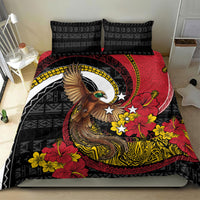 Papua New Guinea Language Week Bedding Set Bird Of Paradise Tribal Floral Pattern DT05 - Polynesian Pride