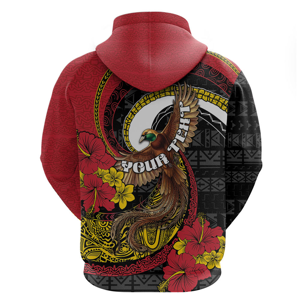 Personalised Papua New Guinea Language Week Hoodie Bird Of Paradise Tribal Floral Pattern DT05 - Polynesian Pride