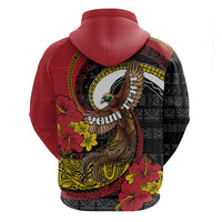 Personalised Papua New Guinea Language Week Hoodie Bird Of Paradise Tribal Floral Pattern DT05 - Polynesian Pride