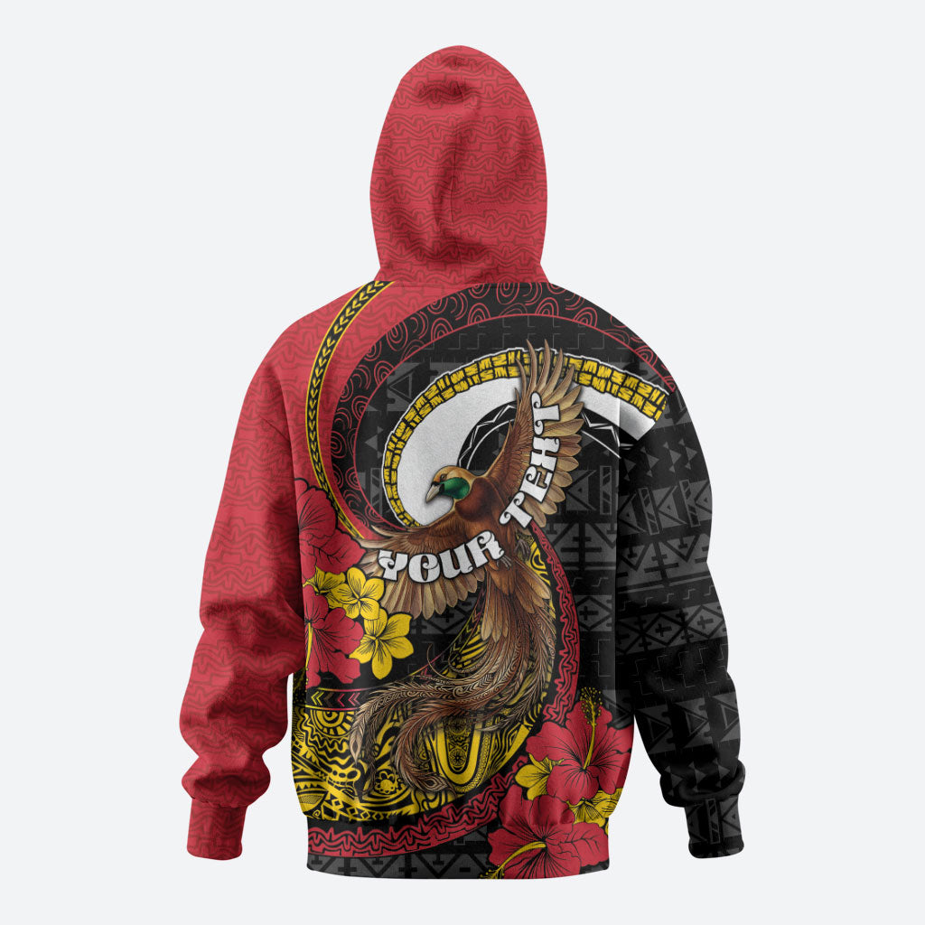 Personalised Papua New Guinea Language Week Hoodie Bird Of Paradise Tribal Floral Pattern DT05 - Polynesian Pride