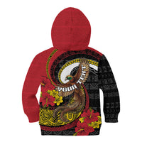 Personalised Papua New Guinea Language Week Kid Hoodie Bird Of Paradise Tribal Floral Pattern DT05 - Polynesian Pride