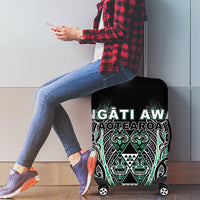 Aotearoa Ngati Awa Luggage Cover Maori Tribal Green Marble Paua Shell Pattern DT05 - Polynesian Pride