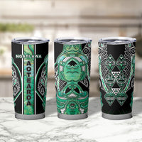 Aotearoa Ngati Awa Tumbler Cup Maori Tribal Green Marble Paua Shell Pattern DT05 - Polynesian Pride