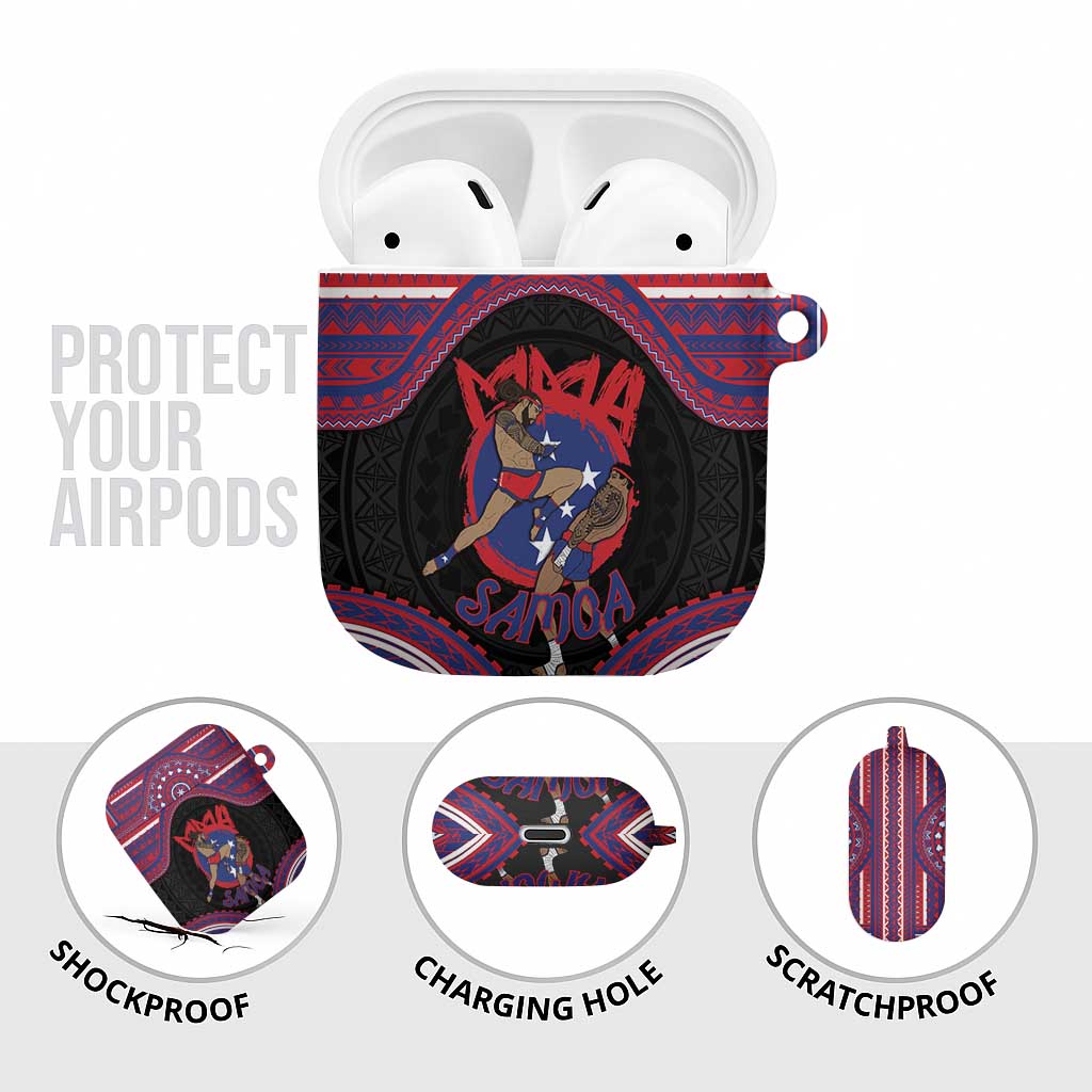 Samoa Mixed Martial Arts AirPods Case Flying Knee Of Samoan DT05 - Polynesian Pride