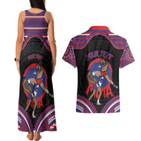 Personalised Samoa Mixed Martial Arts Couples Matching Tank Maxi Dress and Hawaiian Shirt Flying Knee Of Samoan DT05 - Polynesian Pride