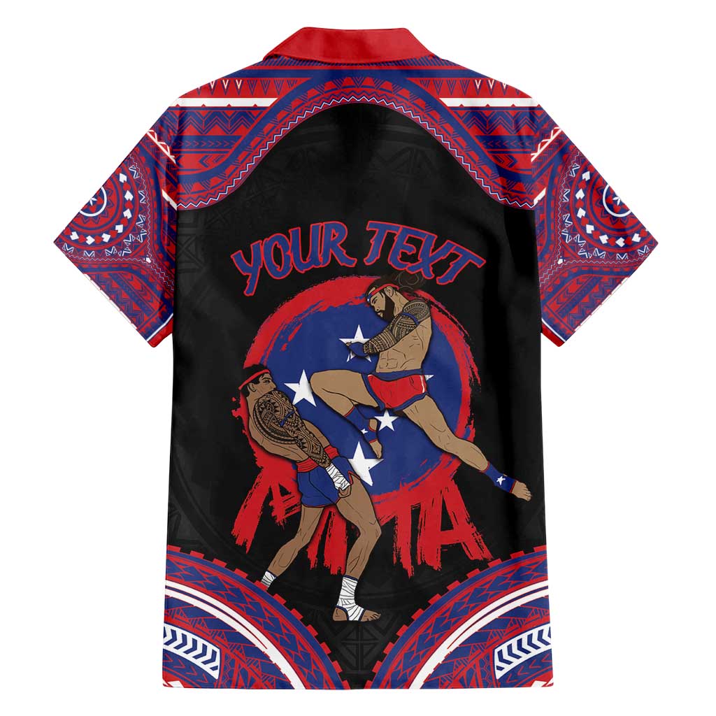 Personalised Samoa Mixed Martial Arts Family Matching Off Shoulder Short Dress and Hawaiian Shirt Flying Knee Of Samoan DT05 - Polynesian Pride