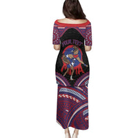 Personalised Samoa Mixed Martial Arts Family Matching Puletasi and Hawaiian Shirt Flying Knee Of Samoan DT05 - Polynesian Pride