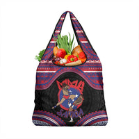 Samoa Mixed Martial Arts Grocery Bag Flying Knee Of Samoan DT05 1-pack One Size Black - Polynesian Pride