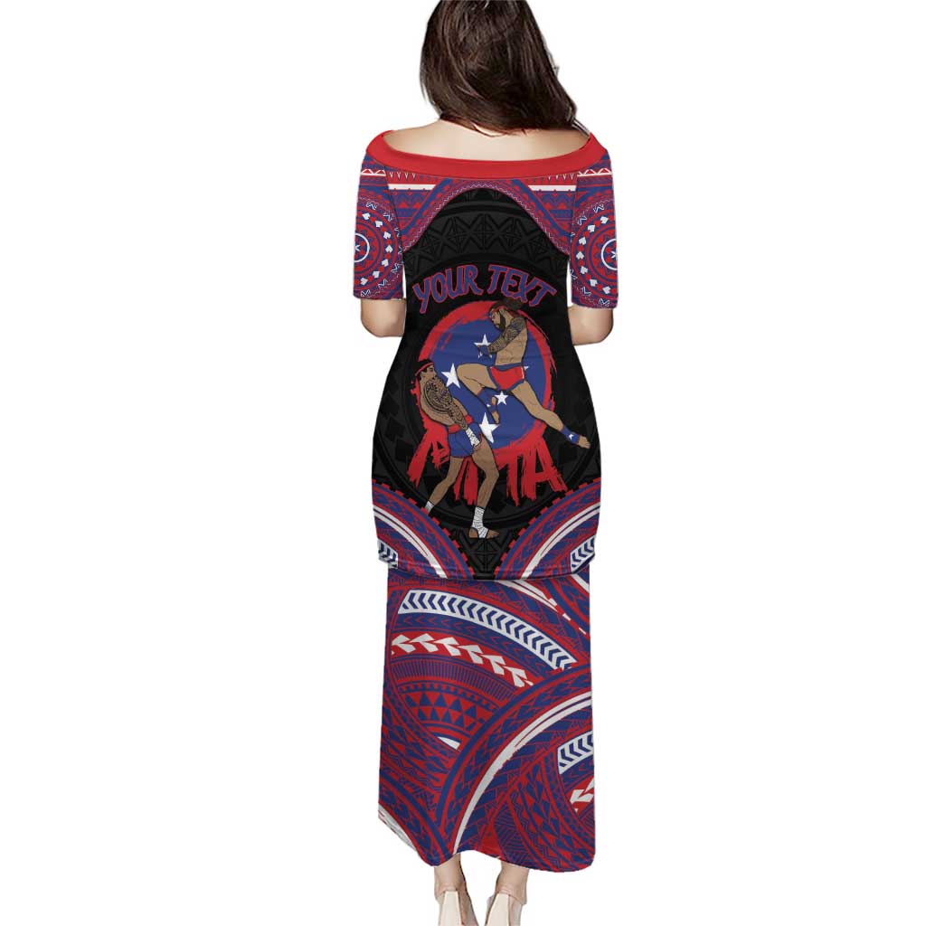 Personalised Samoa Mixed Martial Arts Puletasi Flying Knee Of Samoan DT05 - Polynesian Pride