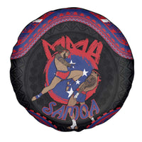 Samoa Mixed Martial Arts Spare Tire Cover Flying Knee Of Samoan DT05 - Polynesian Pride