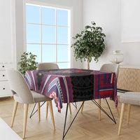 Samoa Mixed Martial Arts Tablecloth Flying Knee Of Samoan - Polynesian Pride