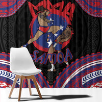 Samoa Mixed Martial Arts Window Curtain Flying Knee Of Samoan DT05 - Polynesian Pride