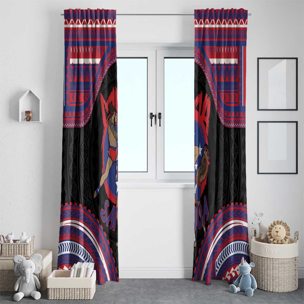 Samoa Mixed Martial Arts Window Curtain Flying Knee Of Samoan DT05 - Polynesian Pride