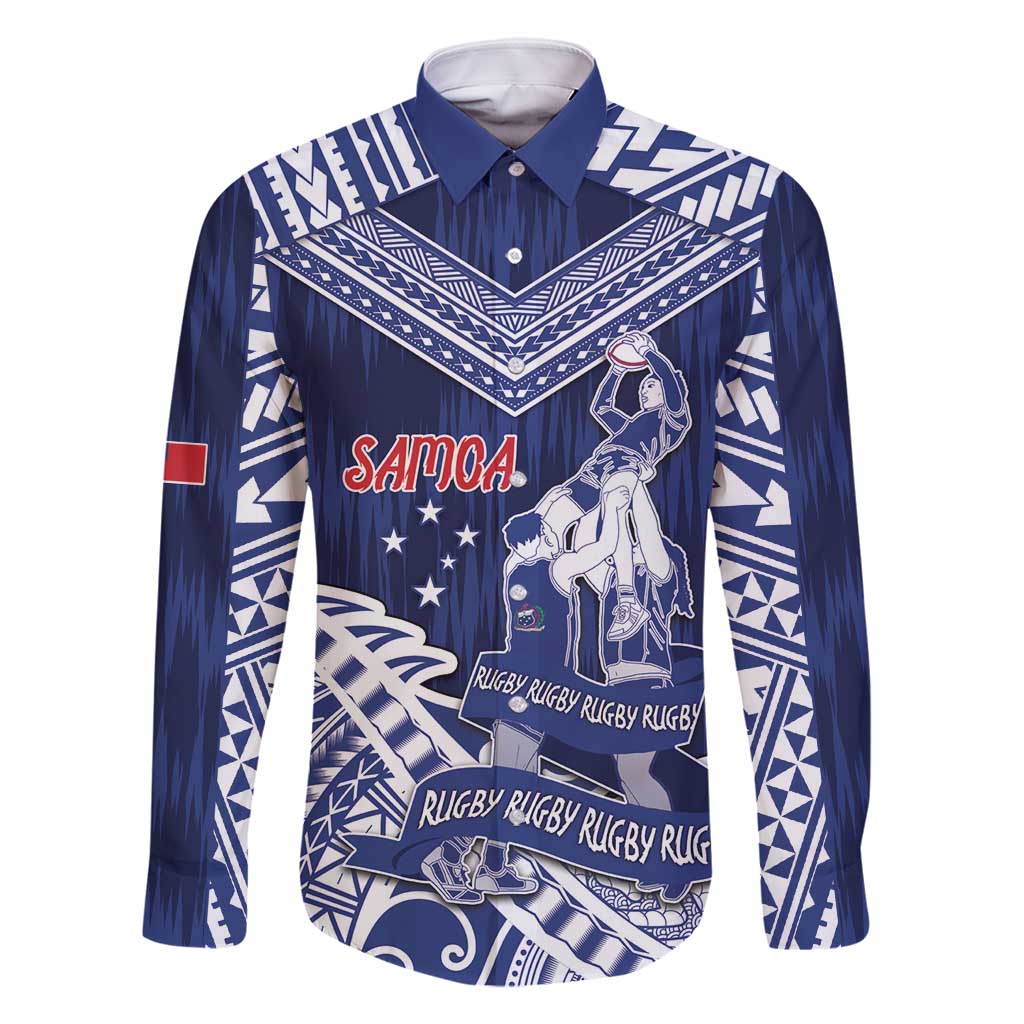 Personalised Samoa Rugby Family Matching Summer Maxi Dress and Hawaiian Shirt Pacific Warrior Glory - Polynesian Pride