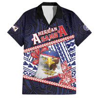 Personalized American Samoa Family Matching Long Sleeve Bodycon Dress and Hawaiian Shirt Bald Eagle With Polynesian Pattern - Polynesian Pride