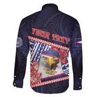 Personalized American Samoa Family Matching Off Shoulder Maxi Dress and Hawaiian Shirt Bald Eagle With Polynesian Pattern - Polynesian Pride