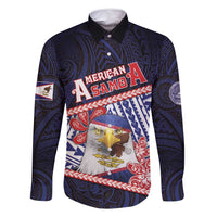 Personalized American Samoa Family Matching Off Shoulder Short Dress and Hawaiian Shirt Bald Eagle With Polynesian Pattern - Polynesian Pride